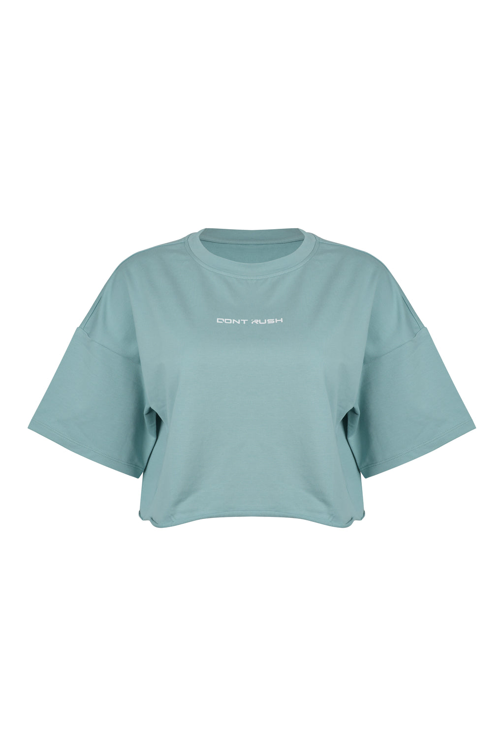 BOYFRIEND CROP TEE - Light Blue
