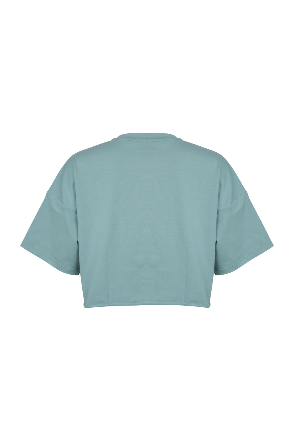 BOYFRIEND CROP TEE - Light Blue