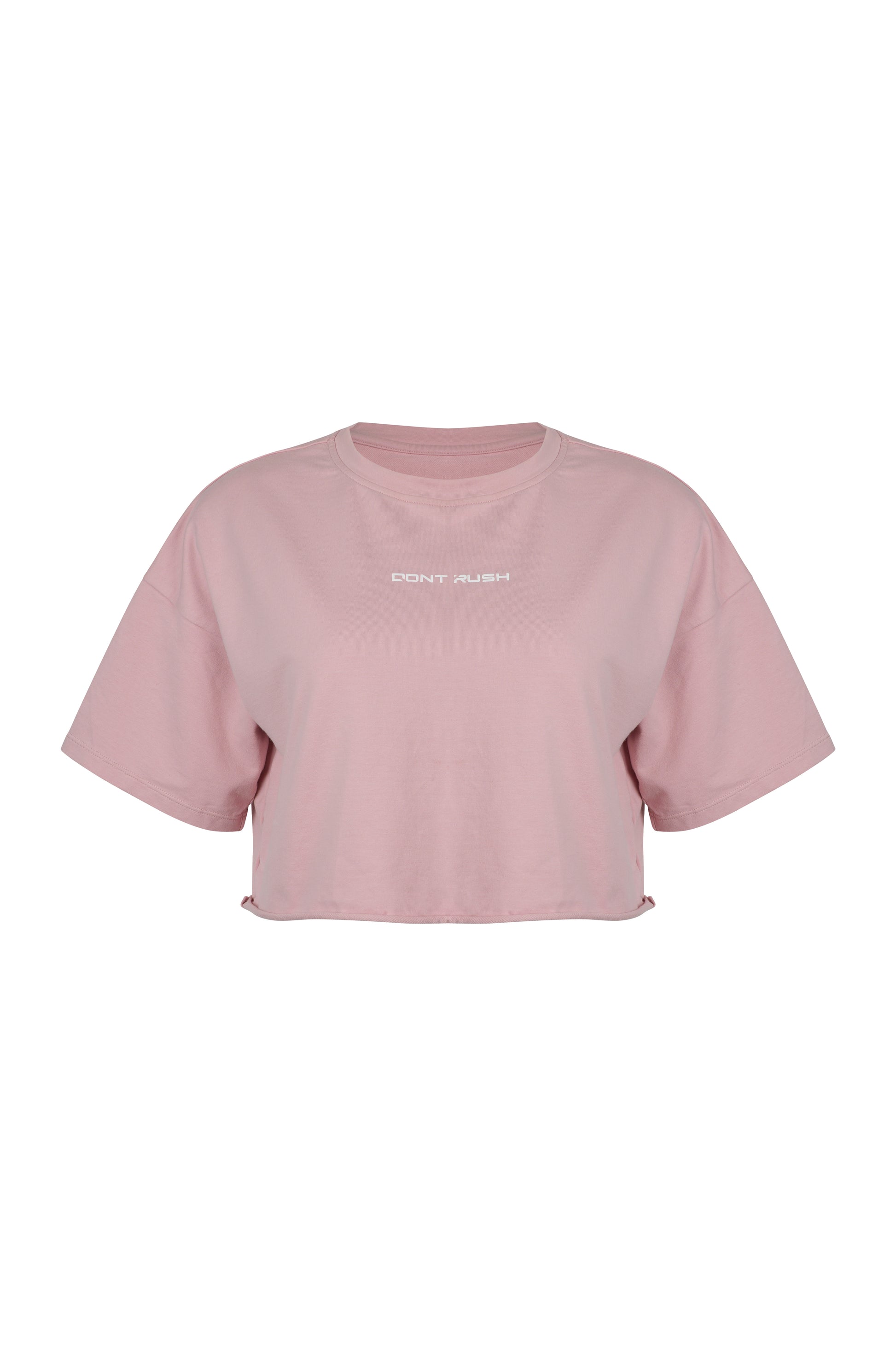 BOYFRIEND CROP TEE - Light Pink