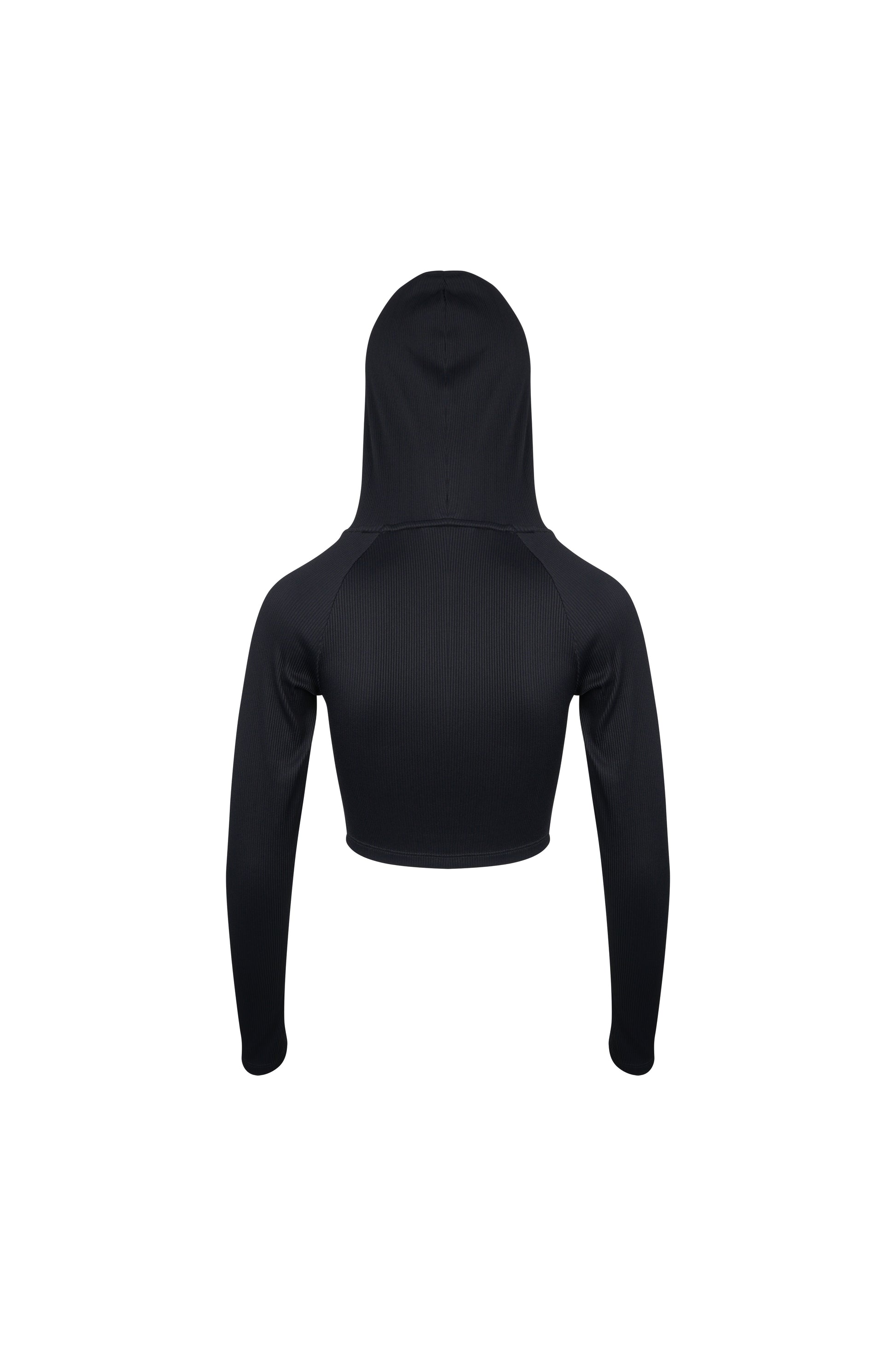 SCULPT HOODIE CROP - Black