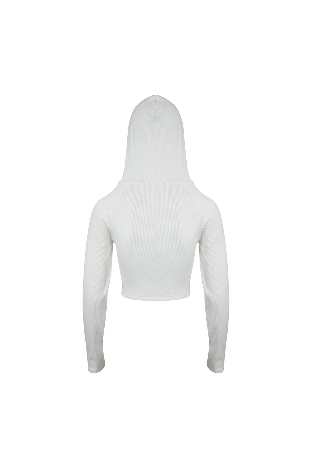 SCULPT HOODIE CROP - White