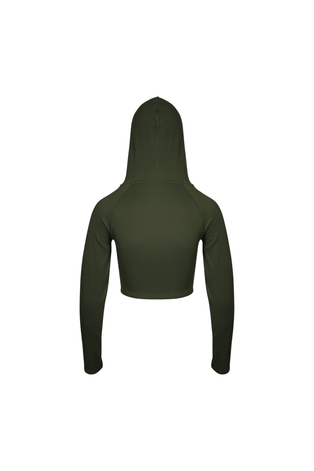 SCULPT HOODIE CROP - Khaki