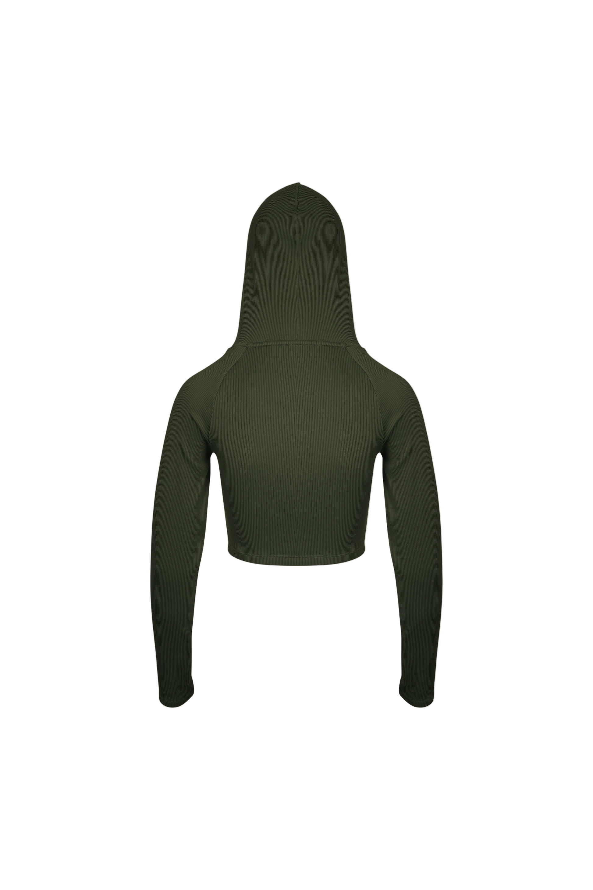 SCULPT HOODIE CROP - Khaki