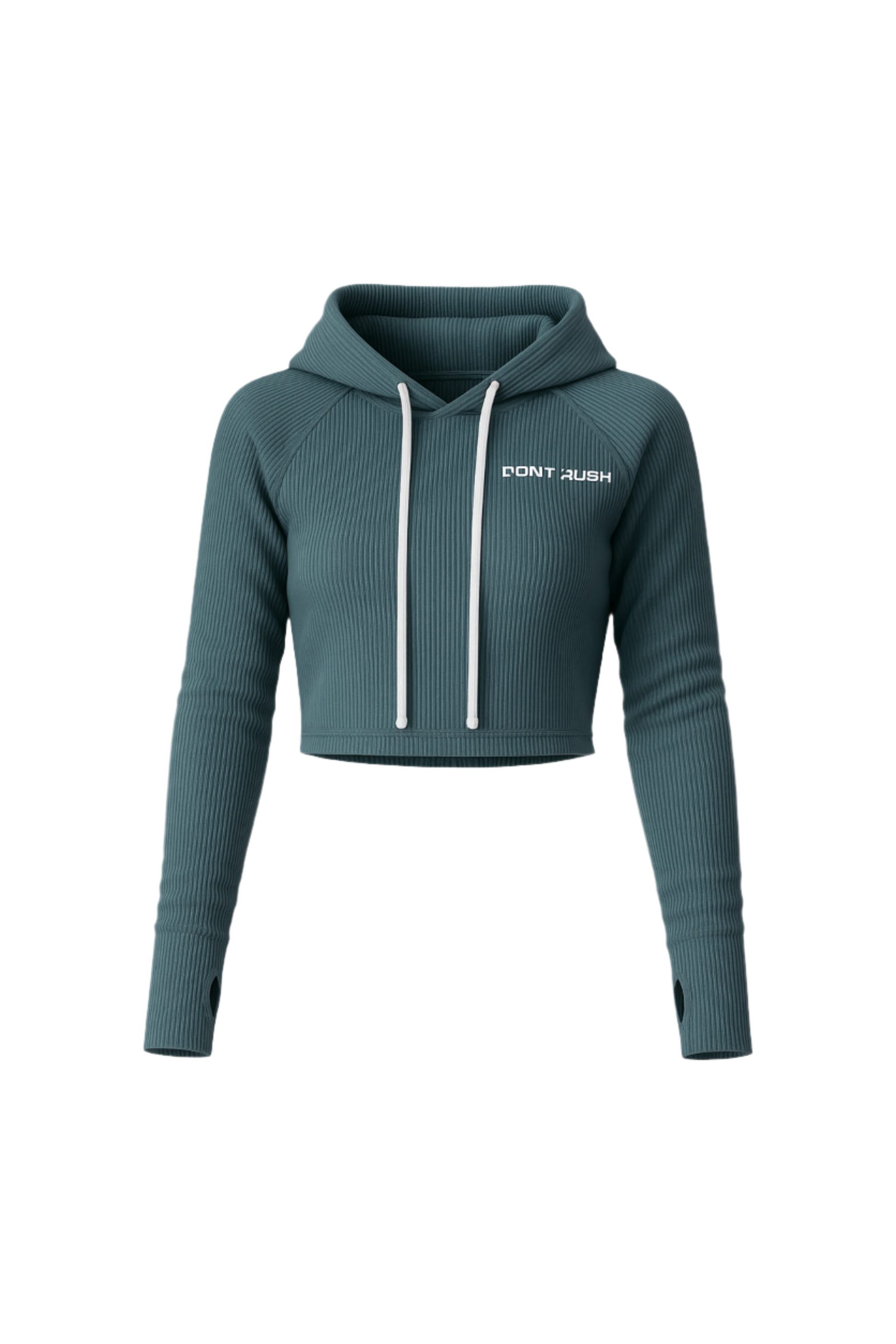 SCULPT HOODIE CROP - Dark Teal